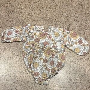 Rabbit Bear Organic Floral Baby Romper